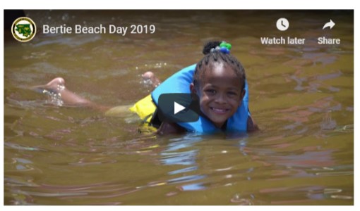 Child Playing in Chowan River on Bertie Beach Day 2019